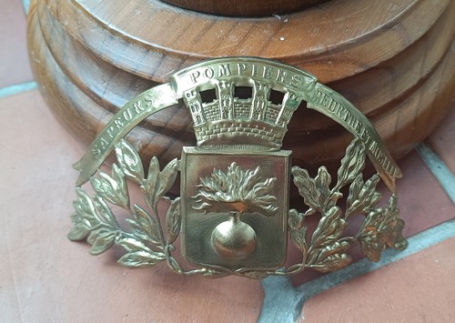 Plaque casque sapeur - casque,
